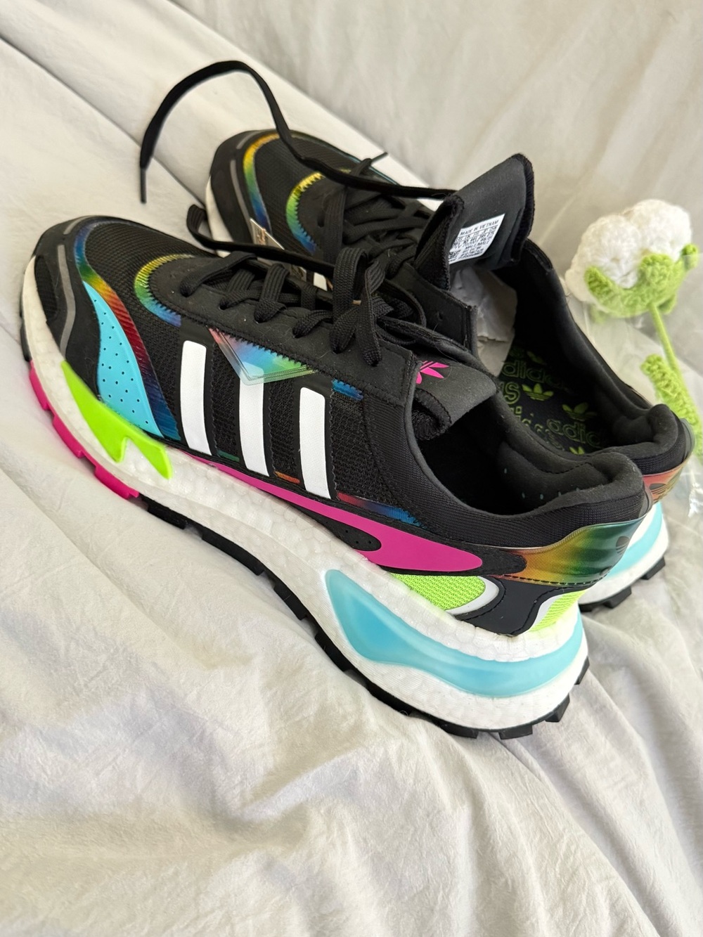 Adidas Retropy P9 Men’s Sneakers Black Multi Boost Shoes Size 10.5